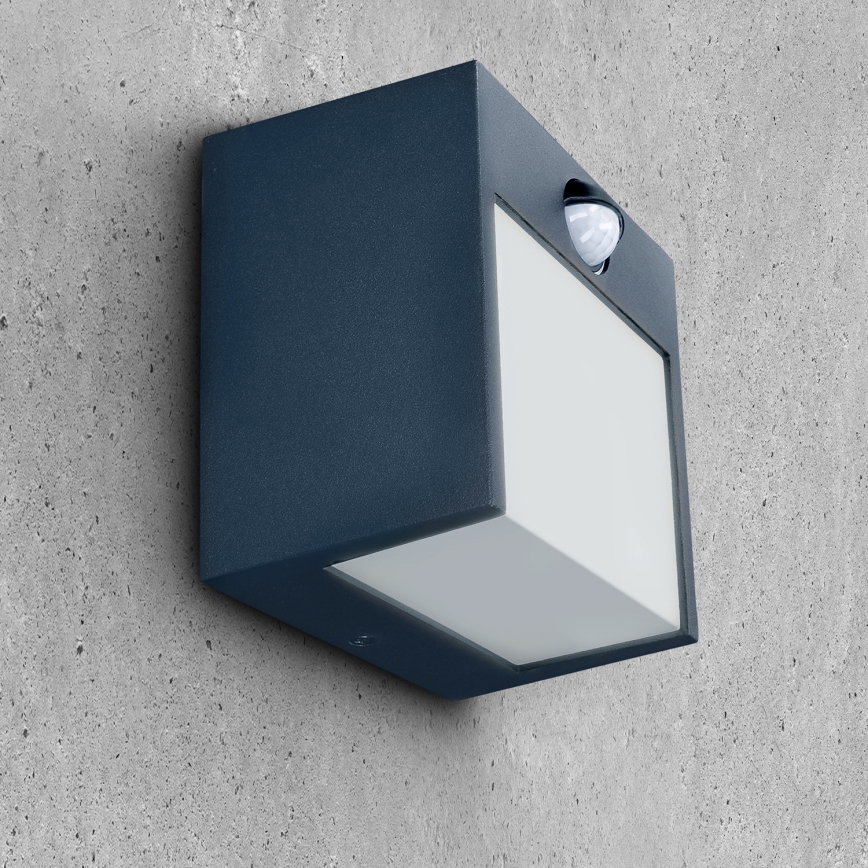 Brilagi - LED Āra sienas lampa ar sensoru TERNI LED/12W/230V antracīta IP44