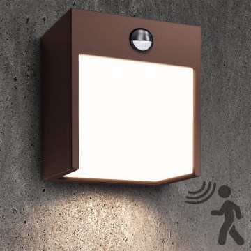 Brilagi - LED āra sienas lampa ar sensoru TERNI LED/12W/230V brūna IP44
