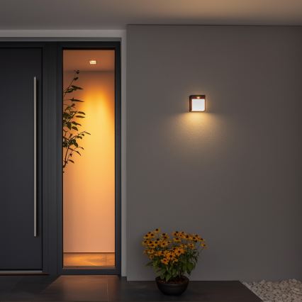 Brilagi - LED Āra sienas lampa ar sensoru TERNI LED/12W/230V melna IP44