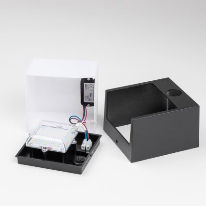 Brilagi - LED Āra sienas lampa ar sensoru TERNI LED/12W/230V melna IP44