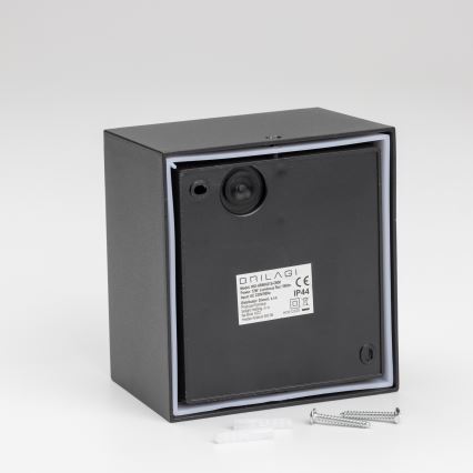 Brilagi - LED Āra sienas lampa ar sensoru TERNI LED/12W/230V melna IP44