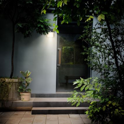Brilagi - LED Āra sienas lampa ar sensoru TERNI LED/12W/230V melna IP44