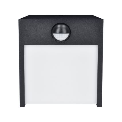 Brilagi - LED Āra sienas lampa ar sensoru TERNI LED/12W/230V melna IP44