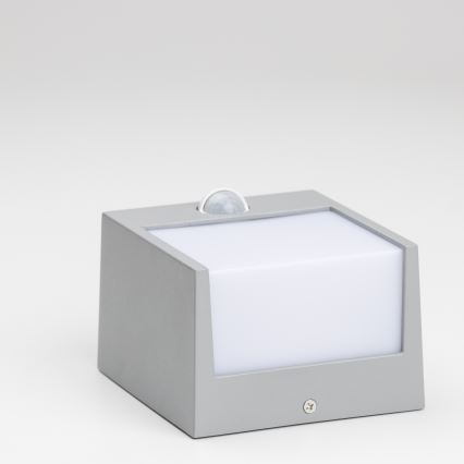 Brilagi - LED Āra sienas lampa ar sensoru TERNI LED/12W/230V pelēka IP44
