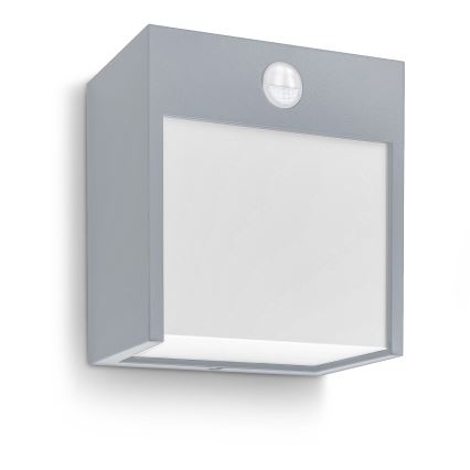 Brilagi - LED Āra sienas lampa ar sensoru TERNI LED/12W/230V pelēka IP44