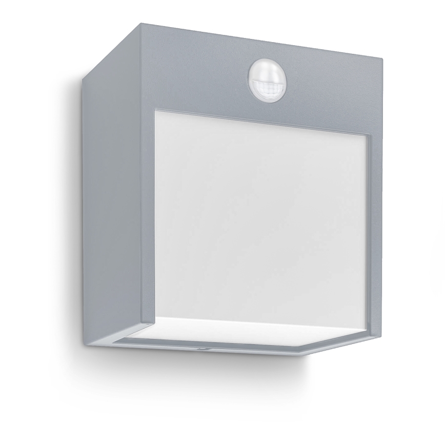 Brilagi - LED Āra sienas lampa ar sensoru TERNI LED/12W/230V pelēka IP44