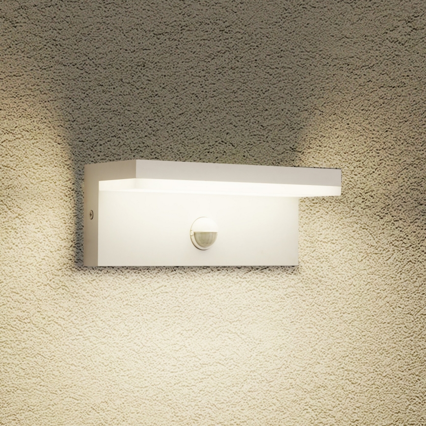 Brilagi - LED āra sienas lampa ar sensoru TESSI LED/10W/230V balta IP54