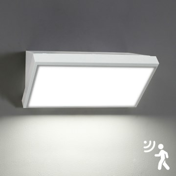 Brilagi - LED Āra sienas lampa ar sensoru TRIANGLE LED/20W/230V balta IP65