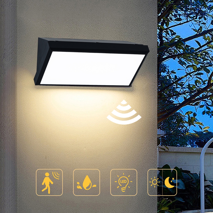 Brilagi - LED Āra sienas lampa ar sensoru TRIANGLE LED/20W/230V IP65