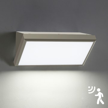 Brilagi - LED Āra sienas lampa ar sensoru TRIANGLE LED/20W/230V pelēka IP65