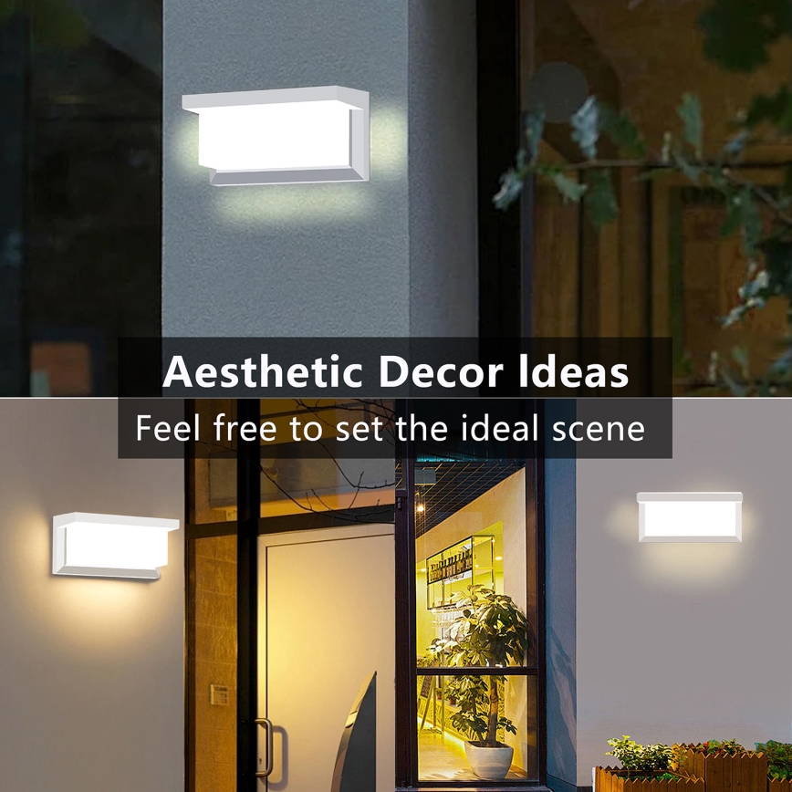 Brilagi - LED Āra sienas lampa BRICKY LED/12W/230V balta IP54