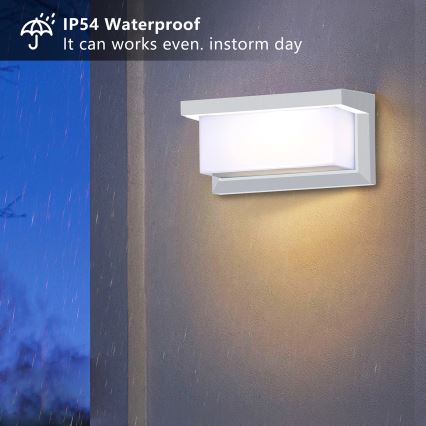 Brilagi - LED Āra sienas lampa BRICKY LED/12W/230V balta IP54
