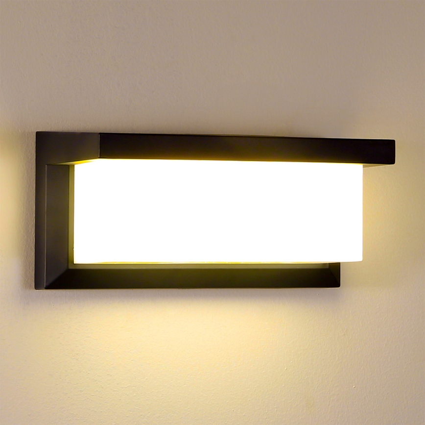 Brilagi - LED Āra sienas lampa BRICKY LED/12W/230V melna IP54