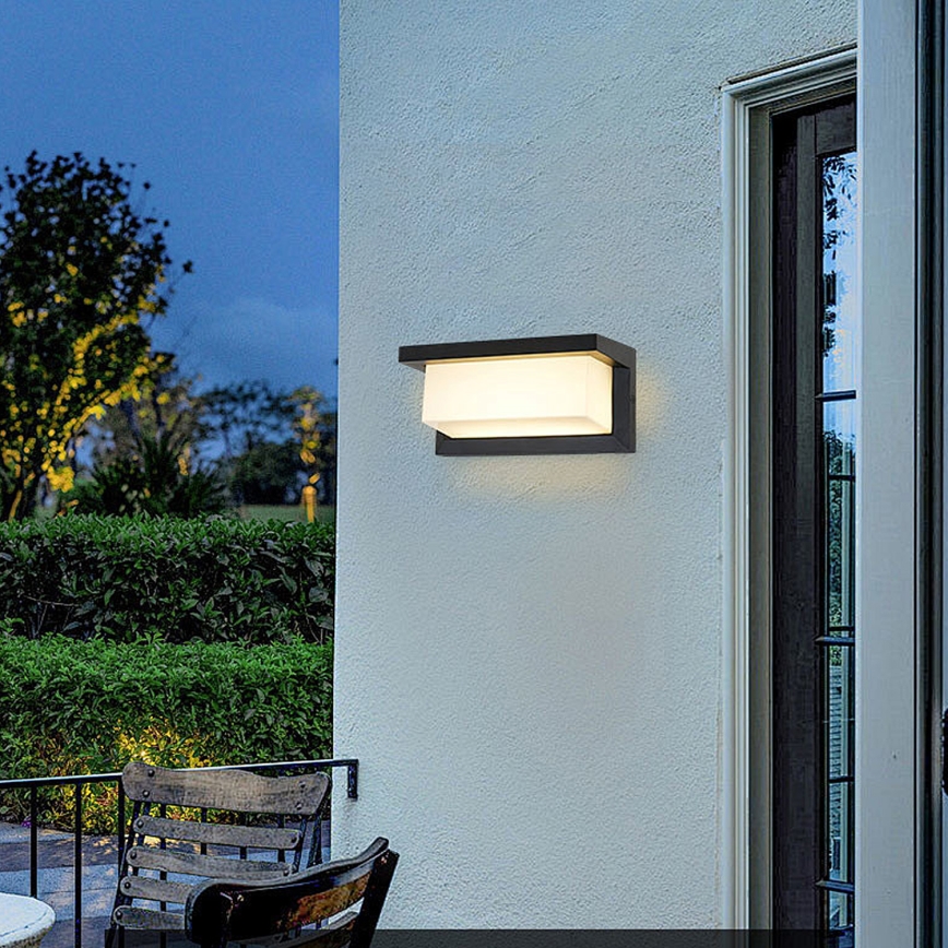 Brilagi - LED Āra sienas lampa BRICKY LED/12W/230V melna IP54