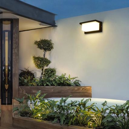 Brilagi - LED Āra sienas lampa BRICKY LED/12W/230V melna IP54