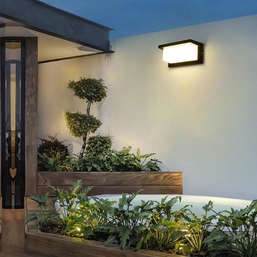 Brilagi - LED Āra sienas lampa BRICKY LED/12W/230V melna IP54