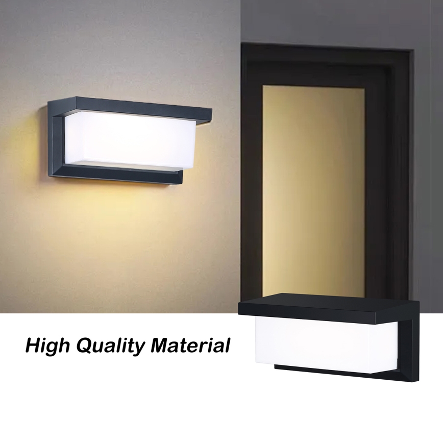 Brilagi - LED Āra sienas lampa BRICKY LED/12W/230V melna IP54