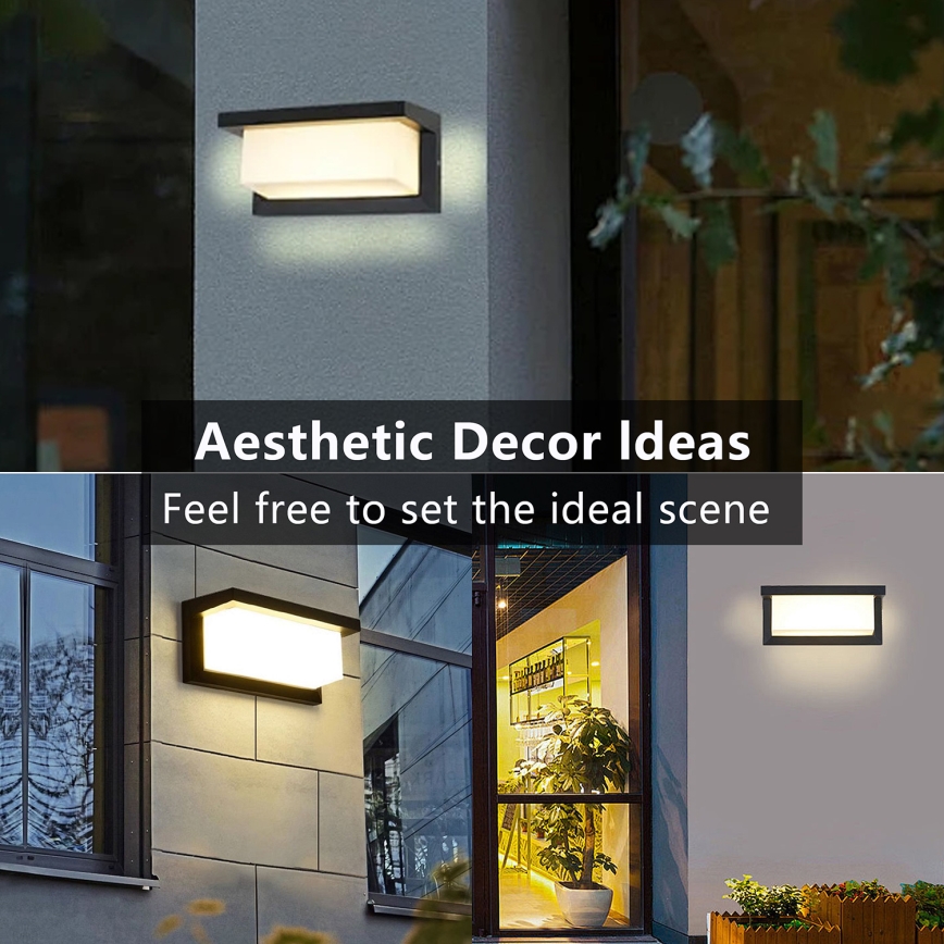 Brilagi - LED Āra sienas lampa BRICKY LED/12W/230V melna IP54