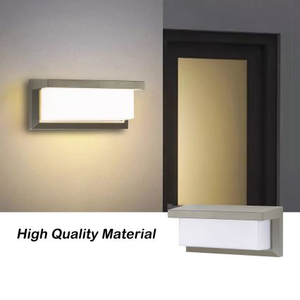 Brilagi - LED Āra sienas lampa BRICKY LED/12W/230V pelēka IP54