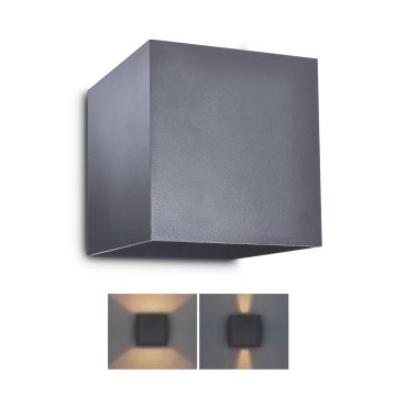 Brilagi - LED Āra sienas lampa CUBE LED/6W/230V antracīta IP54