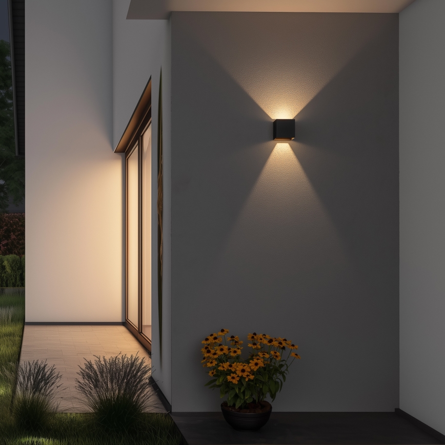 Brilagi - LED Āra sienas lampa CUBE LED/6W/230V antracīta IP54