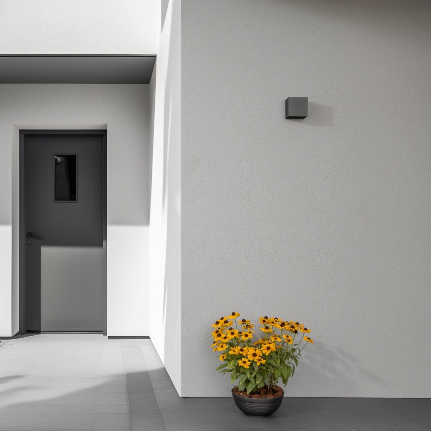 Brilagi - LED Āra sienas lampa CUBE LED/6W/230V antracīta IP54