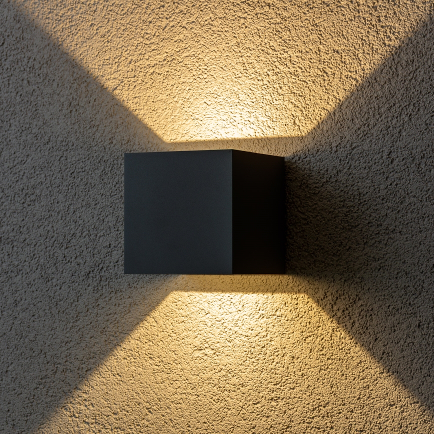 Brilagi - LED Āra sienas lampa CUBE LED/6W/230V antracīta IP54