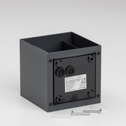 Brilagi - LED Āra sienas lampa CUBE LED/6W/230V antracīta IP54