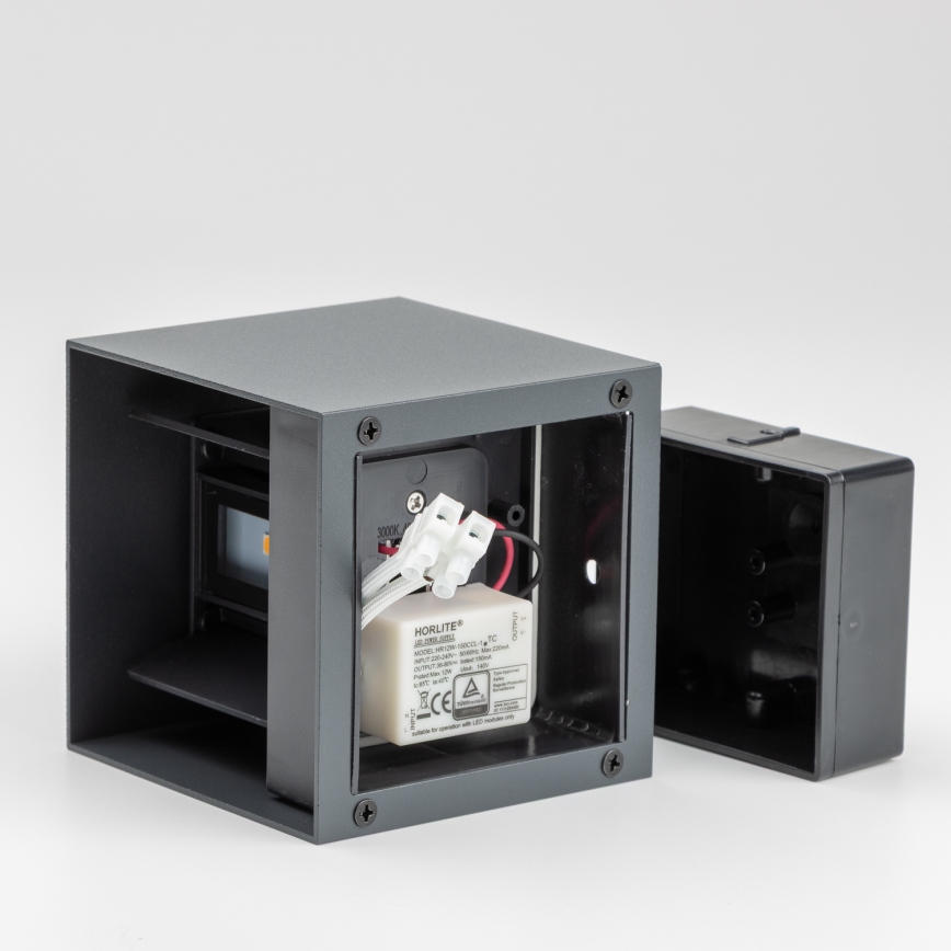 Brilagi - LED Āra sienas lampa CUBE LED/6W/230V antracīta IP54