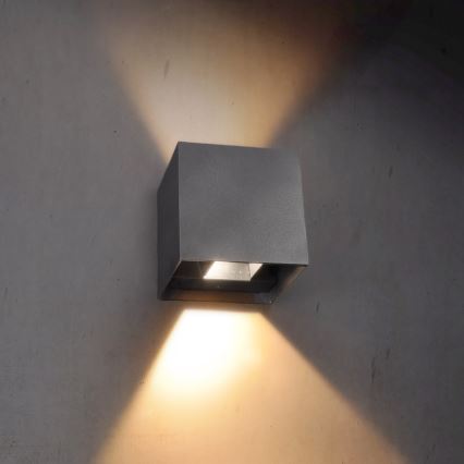 Brilagi - LED Āra sienas lampa CUBE LED/6W/230V antracīta IP54