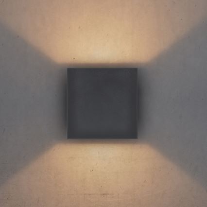 Brilagi - LED Āra sienas lampa CUBE LED/6W/230V antracīta IP54