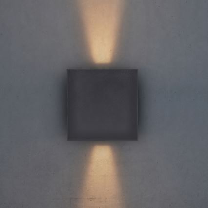 Brilagi - LED Āra sienas lampa CUBE LED/6W/230V antracīta IP54
