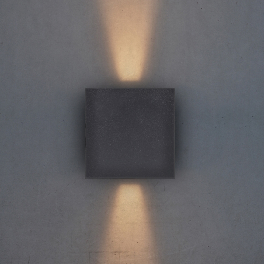 Brilagi - LED Āra sienas lampa CUBE LED/6W/230V antracīta IP54