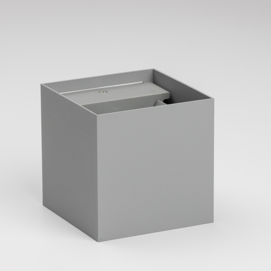 Brilagi - LED Āra sienas lampa CUBE LED/6W/230V pelēka IP54