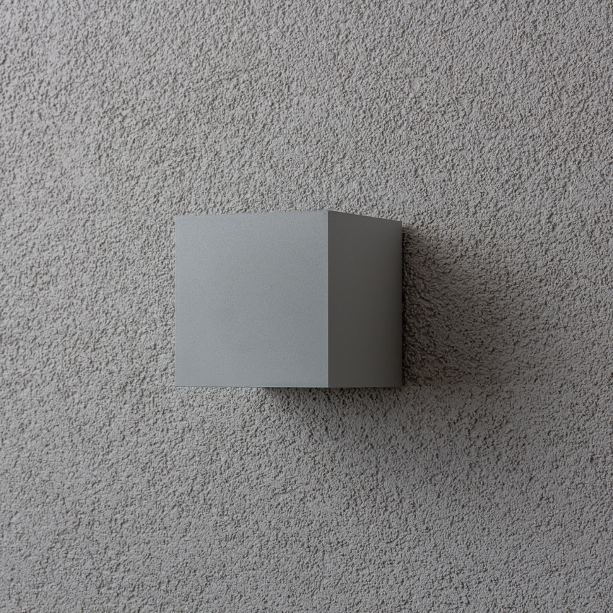 Brilagi - LED Āra sienas lampa CUBE LED/6W/230V pelēka IP54