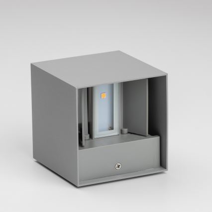 Brilagi - LED Āra sienas lampa CUBE LED/6W/230V pelēka IP54
