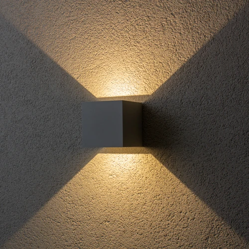Brilagi - LED Āra sienas lampa CUBE LED/6W/230V pelēka IP54