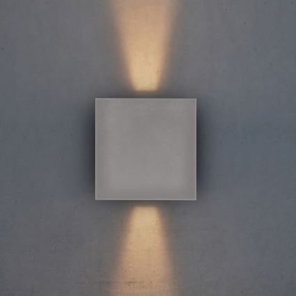 Brilagi - LED Āra sienas lampa CUBE LED/6W/230V pelēka IP54