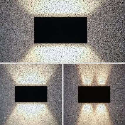 Brilagi - LED āra sienas lampa DOUBLE CUBE LED/12W/230V melna IP65