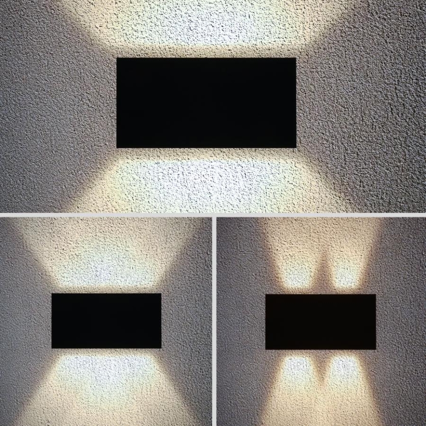 Brilagi - LED āra sienas lampa DOUBLE CUBE LED/12W/230V melna IP65