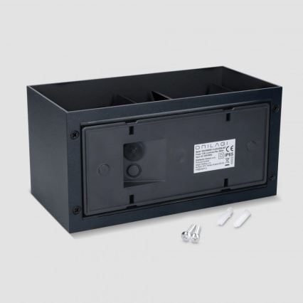Brilagi - LED āra sienas lampa DOUBLE CUBE LED/12W/230V melna IP65