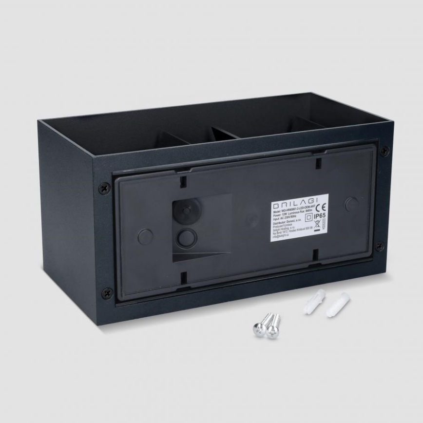 Brilagi - LED āra sienas lampa DOUBLE CUBE LED/12W/230V melna IP65