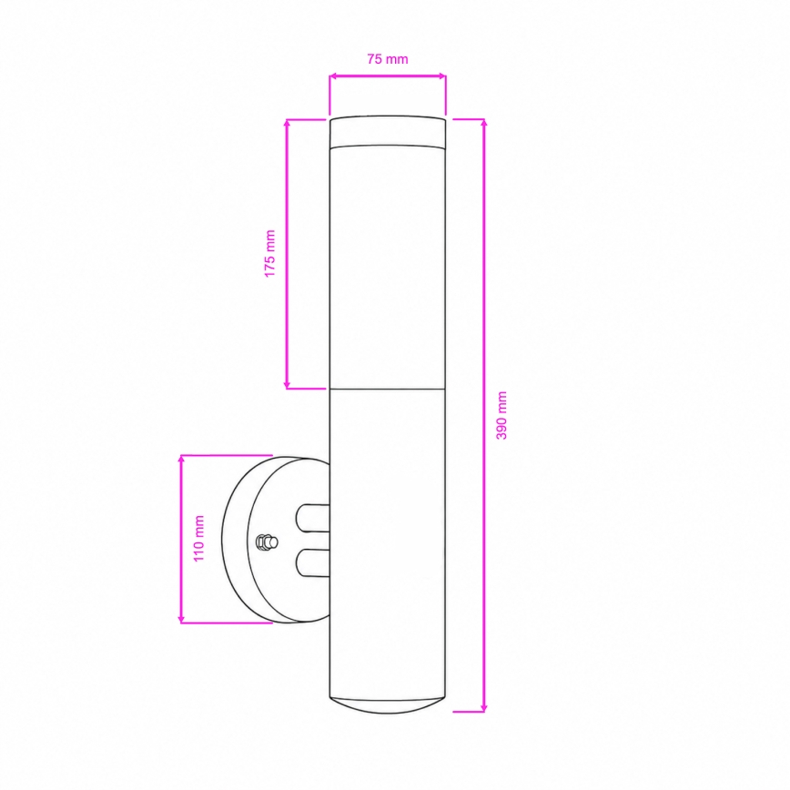 BRILAGI - LED āra sienas lampa ELIA 1xE27/7W/230V 4000K IP44 matēts hroms