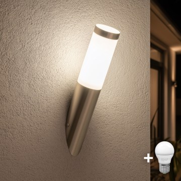 BRILAGI - LED āra sienas lampa ELIA 1xE27/7W/230V 4000K IP44 matēts hroms