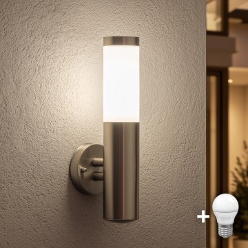 BRILAGI - LED āra sienas lampa ELIA 1xE27/7W/230V 4000K IP44 matēts hroms