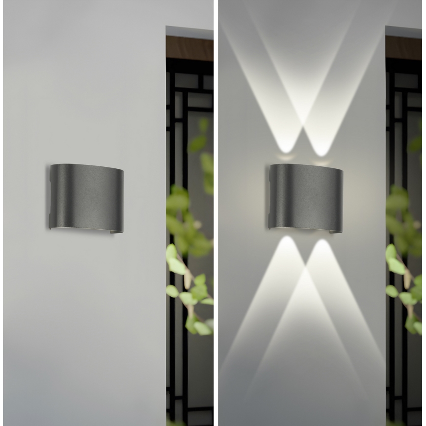 Brilagi - LED Āra sienas lampa FLAREBOX LED/4W/230V antracīts IP65