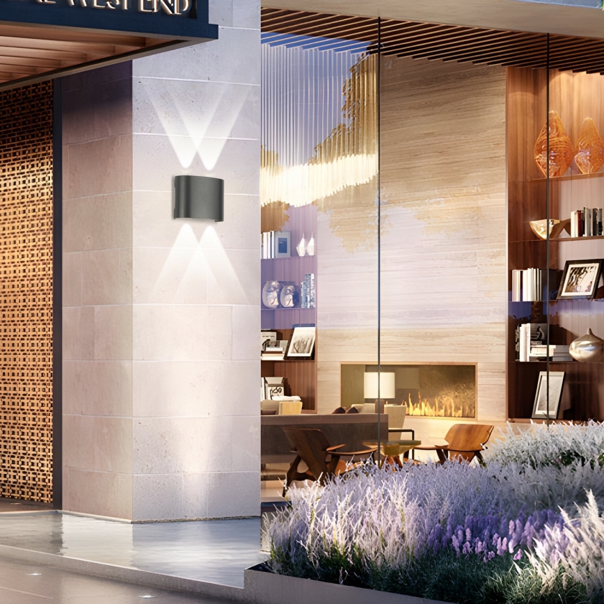 Brilagi - LED Āra sienas lampa FLAREBOX LED/4W/230V antracīts IP65