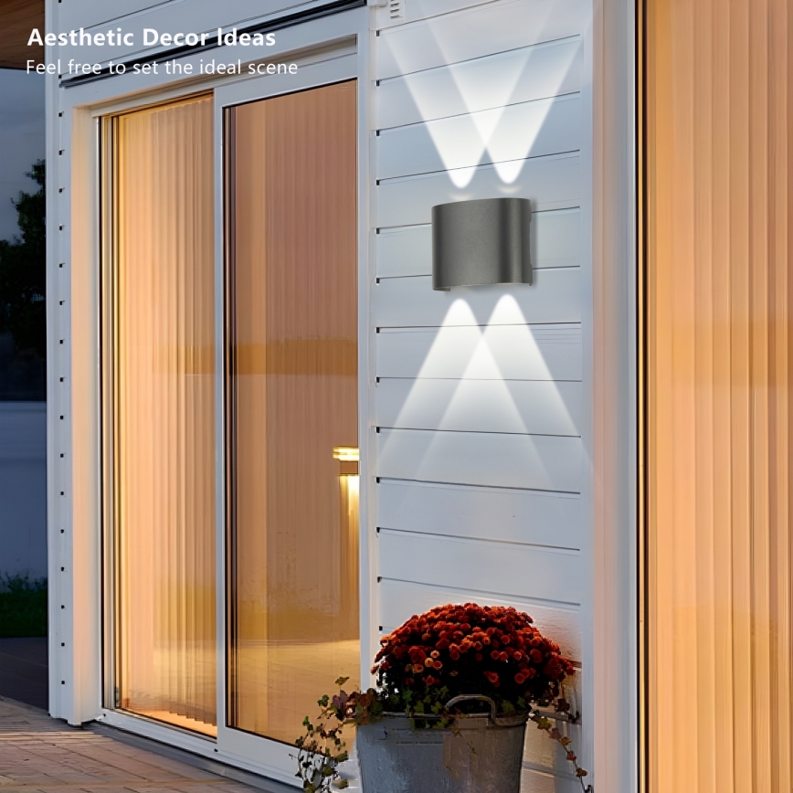 Brilagi - LED Āra sienas lampa FLAREBOX LED/4W/230V antracīts IP65