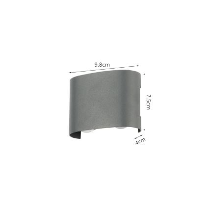Brilagi - LED Āra sienas lampa FLAREBOX LED/4W/230V antracīts IP65