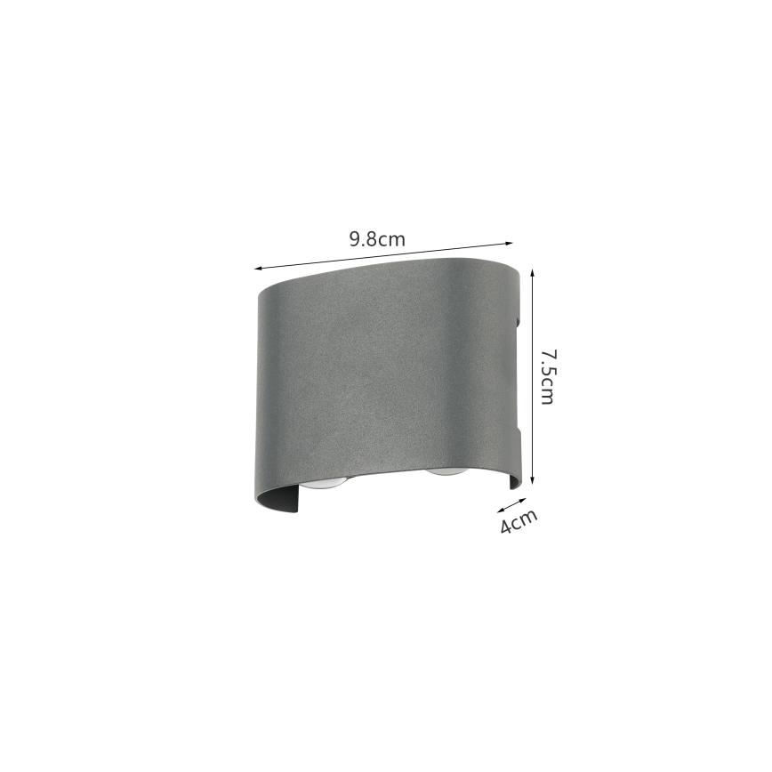 Brilagi - LED Āra sienas lampa FLAREBOX LED/4W/230V antracīts IP65